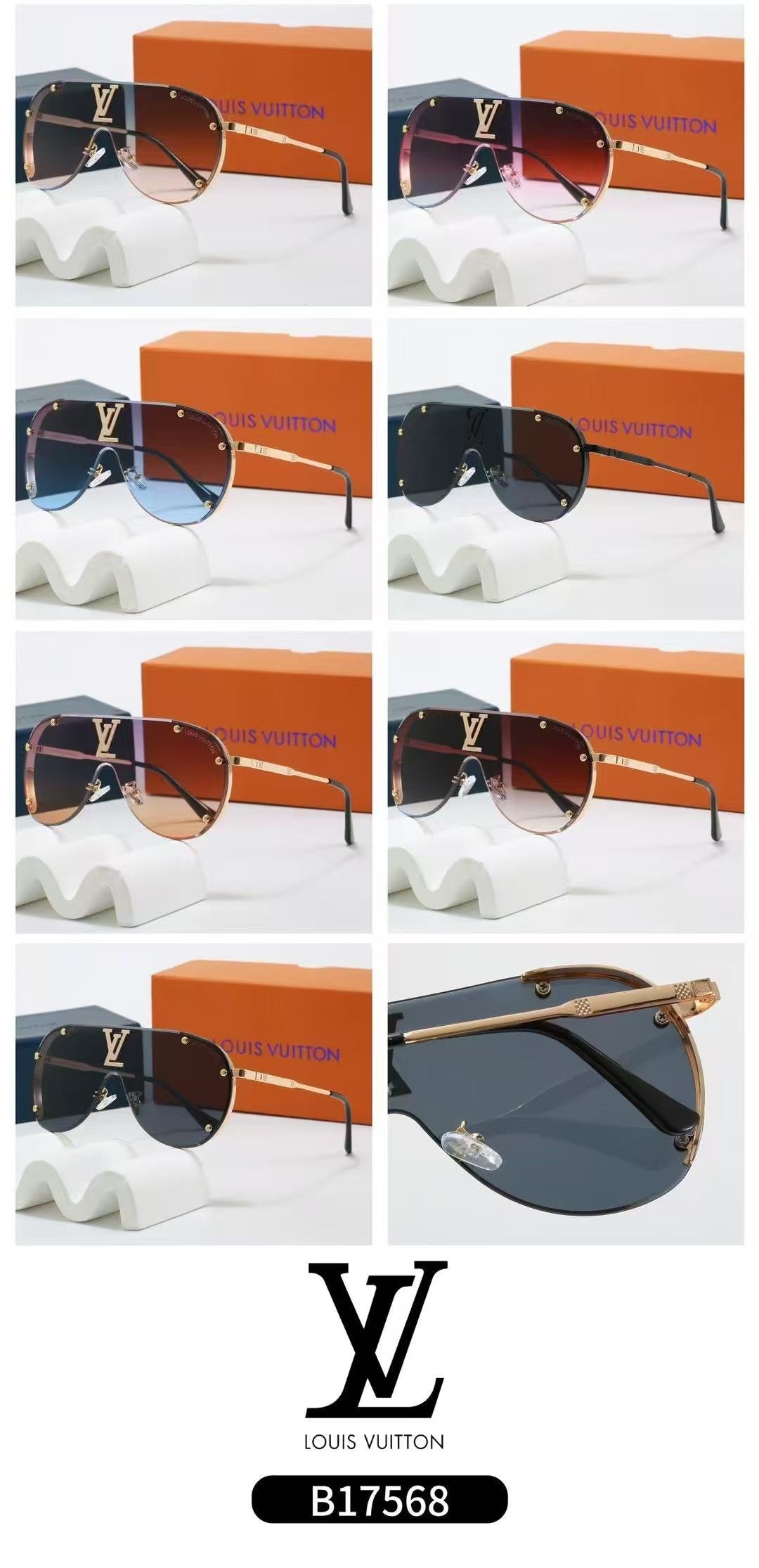 Louis vuitton Oversized. integrated metal trendy sunglasses Oval